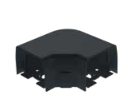 Coude plat 90° for CCD.80 Noir (6pcs/boite)